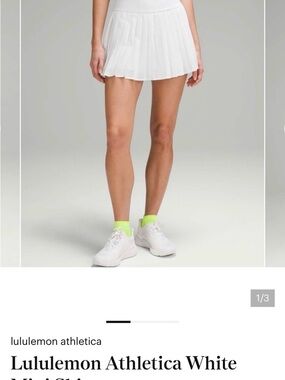 lululemon athletica White Pleated Tennis Skirt